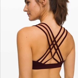 Lululemon Limited Edition Energy Bra *Strappy Garnet Size 10